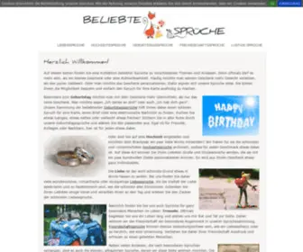 Beliebte-Sprueche.de(Die große Sammlung beliebter Sprüche und Wünsche für jeden Anlass) Screenshot