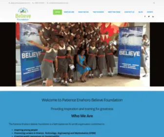 Believebypatience.com(The Patience Enahoro Believe Foundation) Screenshot