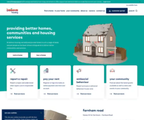 Believehousing.co.uk(Believe housing) Screenshot