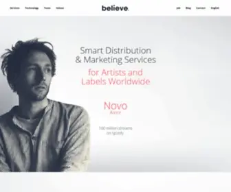Believemusic.com(Believe Distribution Services) Screenshot