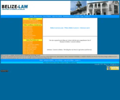 Belize-Law.com(BELIZE ATTORNEYS) Screenshot