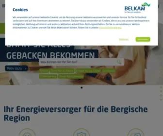 Belkaw.de(Strom, Gas, Wasser für die Bergische Region) Screenshot