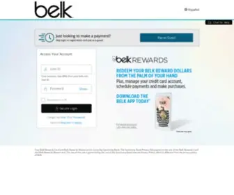 Belkcredit.com(Manage Your Belk Credit Card Account) Screenshot
