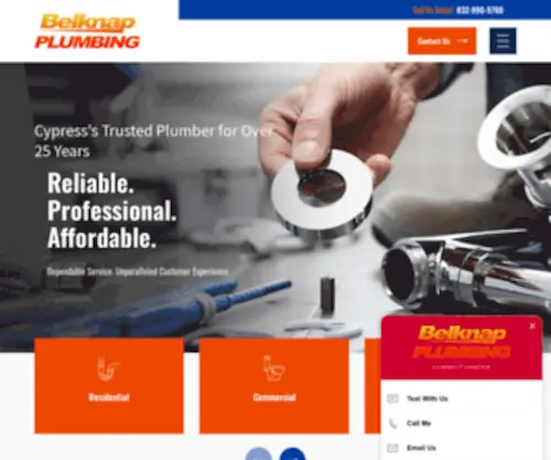 Belknapplumbing.com(Plumber in Houston) Screenshot