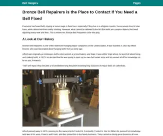 Bell-Hangers.com(Bronze Bell Repairers) Screenshot