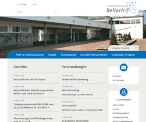 Bellach.ch(Gemeinde Bellach) Screenshot