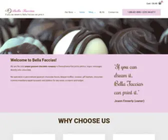 Bellafaccias.com(We are the only unique gourmet chocolate company in Pennsylvania) Screenshot