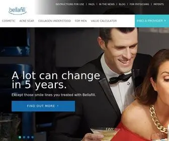 Bellafill.com(Bellafill® for Smile Lines & Acne Scars) Screenshot