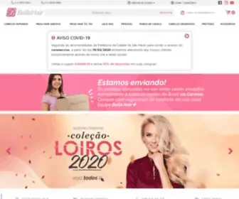 Bellahair.com.br(Mega Hair Adesivo e Tic Tac de Cabelos Humanos) Screenshot