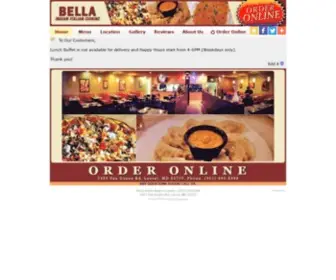 Bellaindianitaliancuisine.com(Bella Indian Italian Cuisine) Screenshot