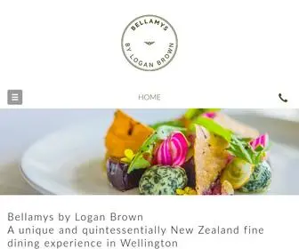 Bellamysbyloganbrown.co.nz(Fine dining Wellington) Screenshot