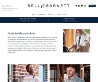 Bellandbarnett.com(Tailored Suits Melbourne) Screenshot