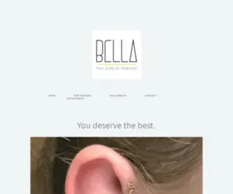 Bellapiercing.com(Bella Fine Jewelry and Piercing) Screenshot