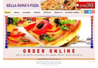 Bellaromaspizzalansdale.com(Bella Roma's Pizza) Screenshot