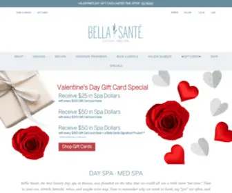 Bellasante.com(Bella Santé Spas) Screenshot