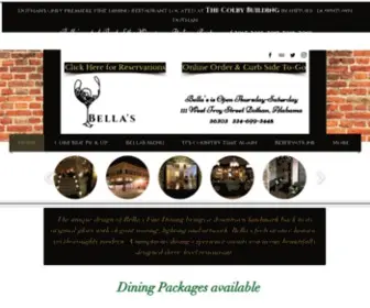 Bellasfinedining.com(Bella's Fine Dining) Screenshot