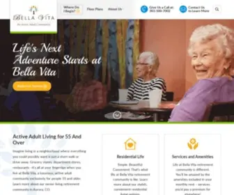 Bellavitaseniorliving.com(Senior Living in Aurora) Screenshot