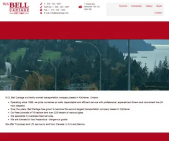 Bellcartage.com(W.S. Bell Cartage) Screenshot