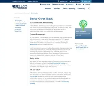 Bellcogivesback.org(Bellco Gives Back) Screenshot