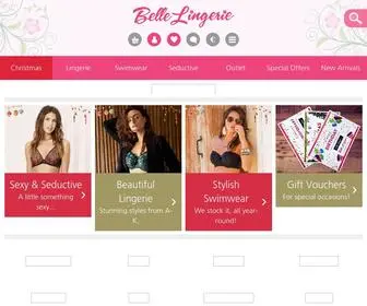 Belle-Lingerie.co.uk(Lingerie, nightwear & swimwear for women of all sizes) Screenshot