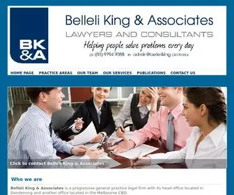 Belleliking.com.au(The Belleli King & Associates web site) Screenshot