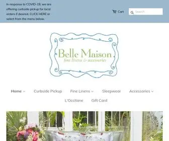 Bellemaisonlinens.com(Belle Maison Fine Linens and Accessories) Screenshot