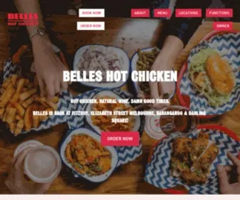 Belleshotchicken.com(Fried Chicken Melbourne & Sydney) Screenshot