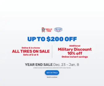 Belletire.com(Find Tire and Wheel deals at Belle Tire stores) Screenshot