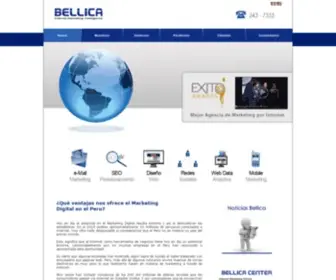 Bellicamarketing.com(Agencia de Marketing con especialización en acciones Digitales a través de Internet. Bellica) Screenshot