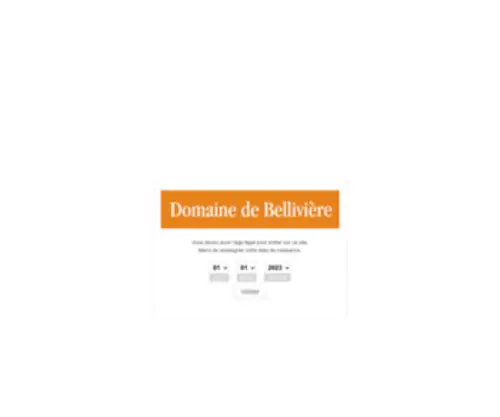 Belliviere.com(Domaine de Bellivière) Screenshot