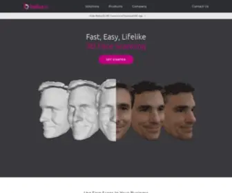 Bellus3D.com(Fast, Easy, Lifelike 3D Face Scanning) Screenshot