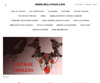 Bellydiva.com(Belly Dancing Costumes and Lingerie) Screenshot