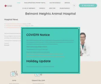 Belmontheightsvet.com(Striving for excellence in veterinary care) Screenshot