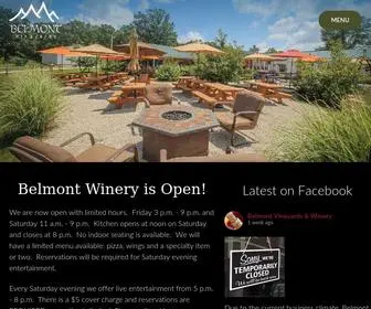 Belmontvineyards.com(Boutique wines and fine food) Screenshot