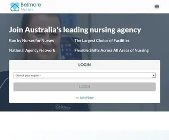 Belmorenurses.com.au(Belmore Nurses is now Alliance Nursing) Screenshot