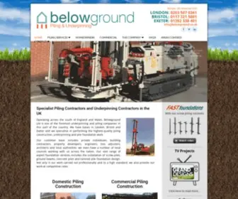 Belowground.co.uk(Belowground Ltd) Screenshot