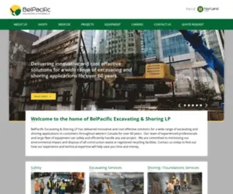 Belpacific.com(BelPacific Excavating & Shoring LP) Screenshot