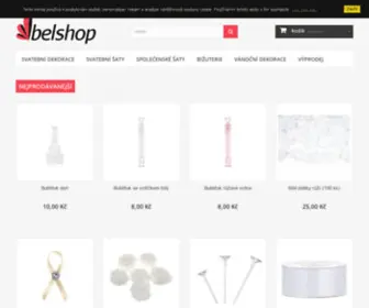 Belshop.cz(Svatební dekorace s vlastní výrobou. Založeno 2014 a více) Screenshot