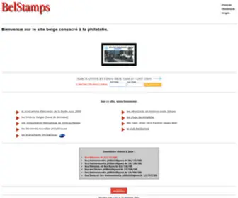 Belstamps.com(Toute la philatelie et les timbres belges) Screenshot