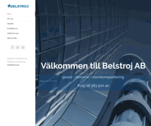 Belstroj.se(Parkerad hos Telia Webbhotell) Screenshot