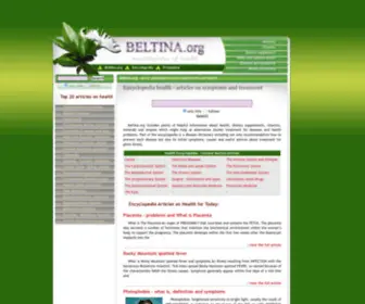 Beltina.org(Health Encyclopedia) Screenshot