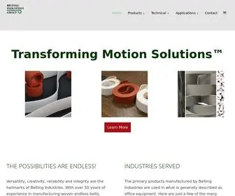 Beltingindustries.com(Custom Belt Manufacturer For All Industries) Screenshot