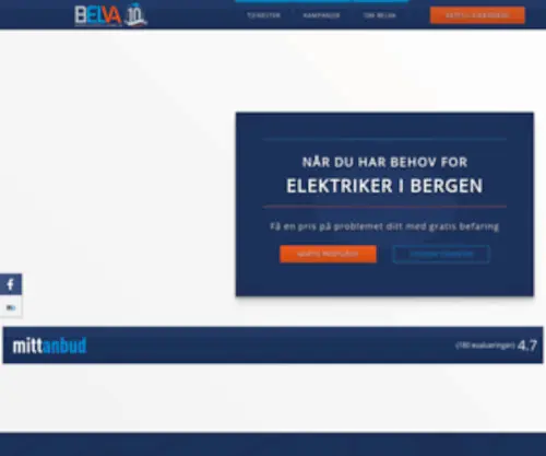 Belva.no(Elektriker Bergen) Screenshot