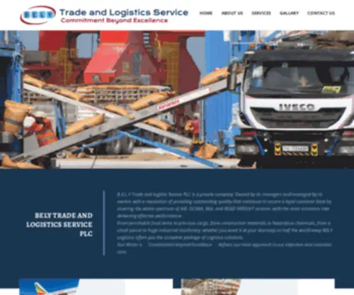 Belylogisticsethiopia.com(Commitment Beyond Excellence) Screenshot