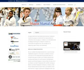 Bemajest.com(Majest Martial Arts) Screenshot