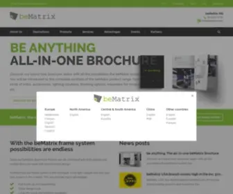 Bematrix.com(Producer of modular solutions for stand building) Screenshot