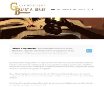 Bemislawoffices.com(Law Offices of Gary A. Bemis) Screenshot