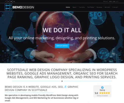 Bemodesign.com(Scottsdale Web Design Company) Screenshot
