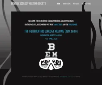 Bemsociety.org(BENTHIC ECOLOGY MEETING SOCIETY) Screenshot