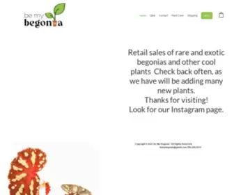 Bemybegonia.com(Be My Begonia Online Plant Shop) Screenshot